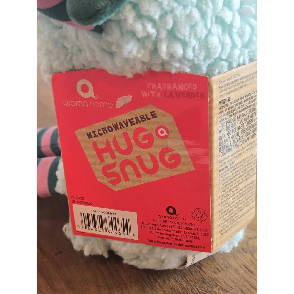 Aroma Home Hug‎ a Snug Microwaveable Lavender Scented Monster Plush Green New